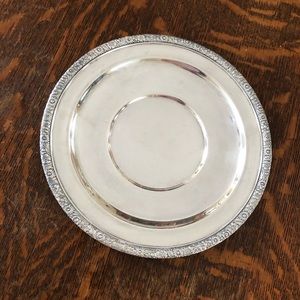 Round silver plated platter